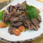 トマトと牛肉のバジル炒め