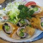 とんかつアスパラ巻き