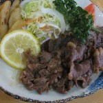 牛肉のにんにくだれ焼き