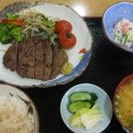 ミニステーキ定食